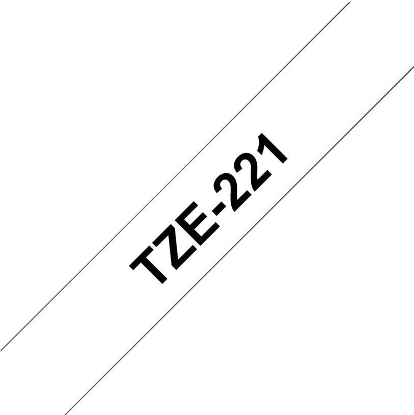 Brother TZe TZE221 laminiertes Band 9 mm Schwarz auf Weiß
