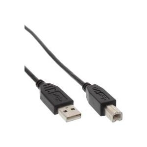InLine® USB 2.0 Kabel, A an B, schwarz, 3m (34535X)