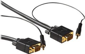 ACT 20m VGA + 3.5mm 20m VGA (D-Sub) + 3.5 mm (1/8") VGA (D-Sub) + 3.5 mm (1/8") Schwarz HDMI-Kabel (AK4996)