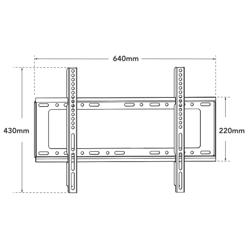 Techly LED 200 Wandhalterung Slim 30"-70" Schwarz