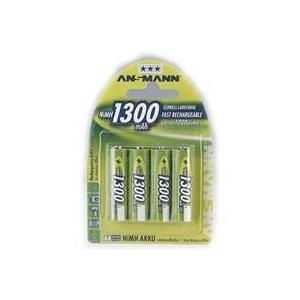 ANSMANN - Batterie 4 x AA NiMH 1300 mAh (5030792)