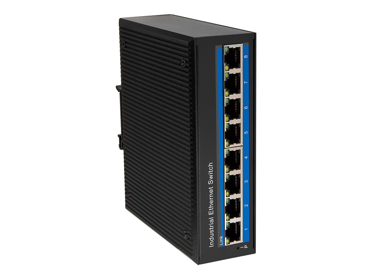 LogiLink NS201 Industrial Fast Ethernet Switch 8-Port Schwarz