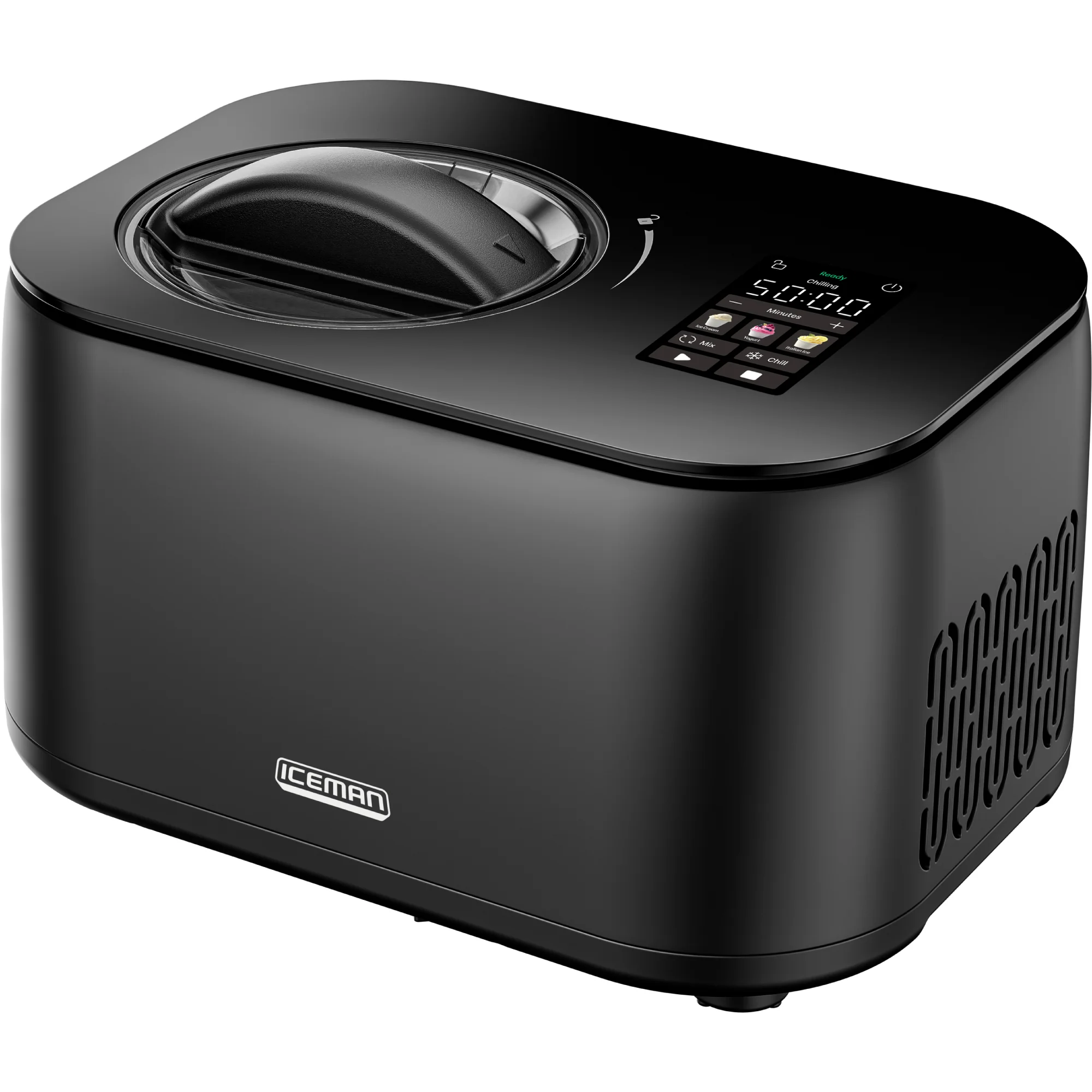 Chefman Iceman, TRIO Ice Cream, Frozen Yogurt & Italian Ice Maker (RJ64-10-BLK-EU)