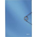 LEITZ Eckspannermappe Solid, DIN A4, PP, hellblau mit 3 seitlichen Schutzklappen, innen grau, - 1 Stück (4563-10-30)