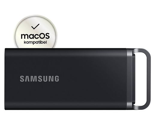 Samsung SSD 8TB Portable T5 EVO USB3.2 Gen.1 Black retail - Kompakter Speicher für unterwegs / 8 TB Kapazität / USB 3.1 Schnittstelle / Bis zu 460 MB/s Lese-/Schreibgeschwindigkeit / Sturzsicher aus bis zu 2 m Höhe (MU-PH8T0S/EU)