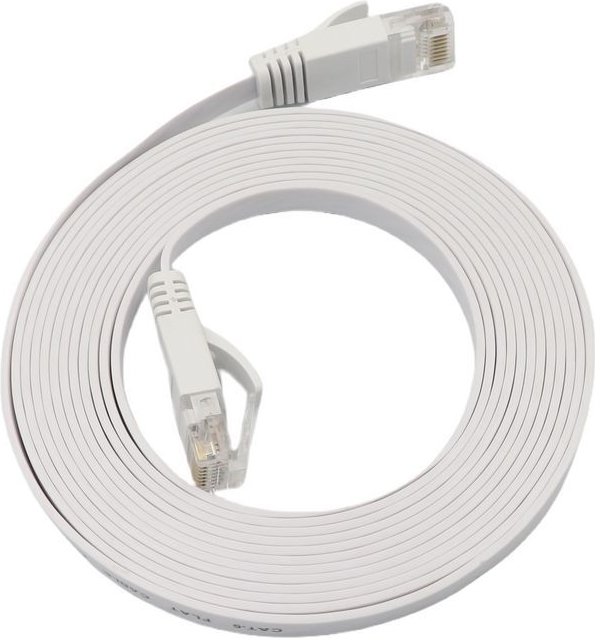 MicroConnect U/UTP CAT6A White Flat LSZH TPE Jacket (V-UTP6A01W-FLAT-LSZH)