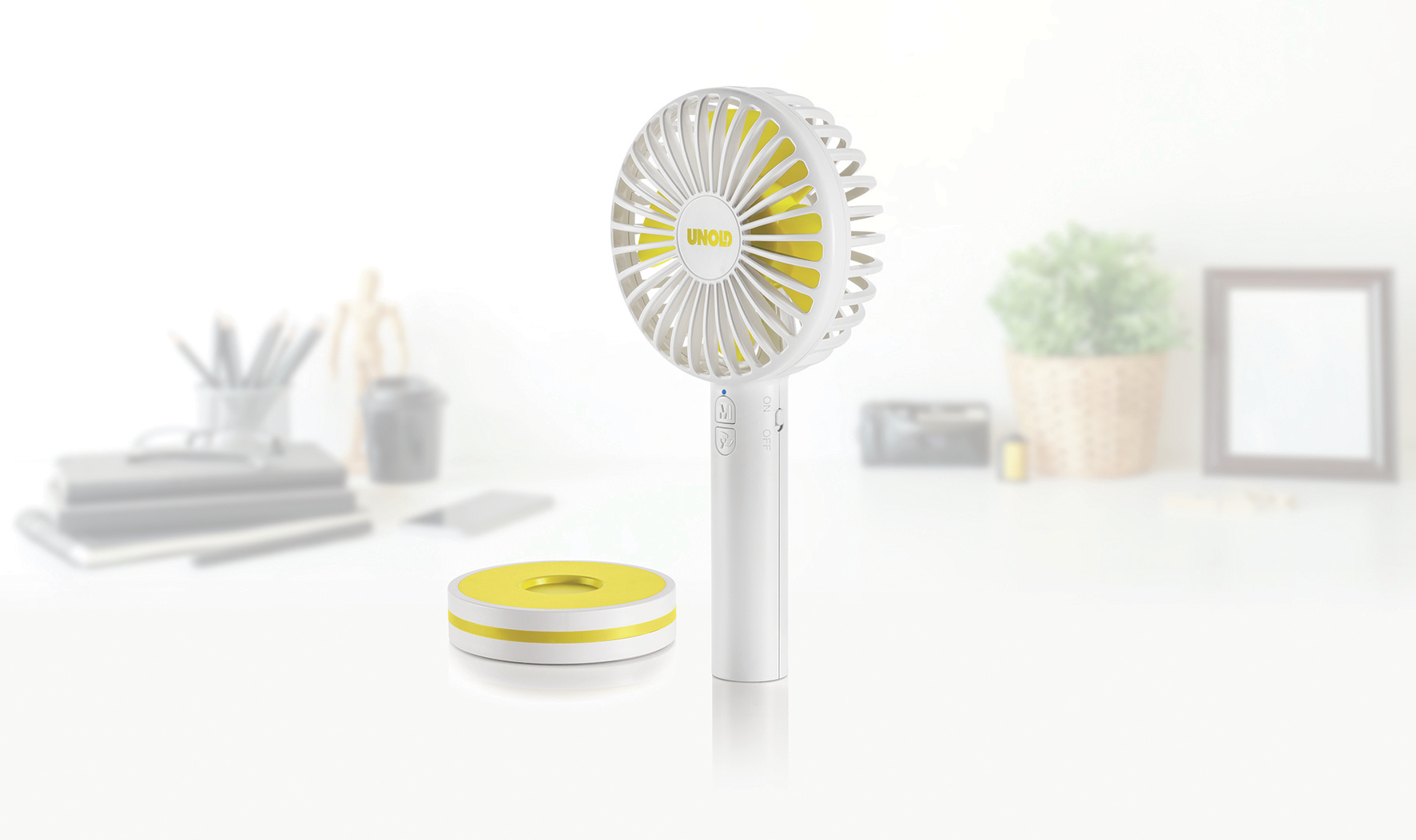 UNOLD Breezy Handventilator 5 W USB Weiß