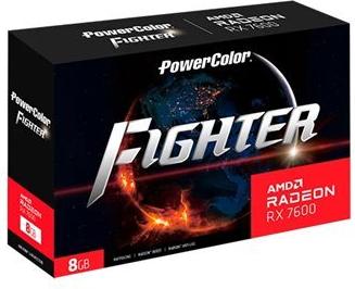 PowerColor Fighter Radeon RX 7600 Grafikkarte 8 GB GDDR6 HDMI 3x DisplayPort Schwarz
