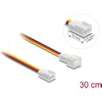 Delock Lüfter Verlängerungskabel Stecker zu Buchse 3 Pin Steckerlänge 13 mm 30 (90870)