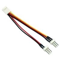 InLine® Lüfter Adapterkabel, 3-pol Molex Bu. an 2x 3-pol Molex St. (33433)