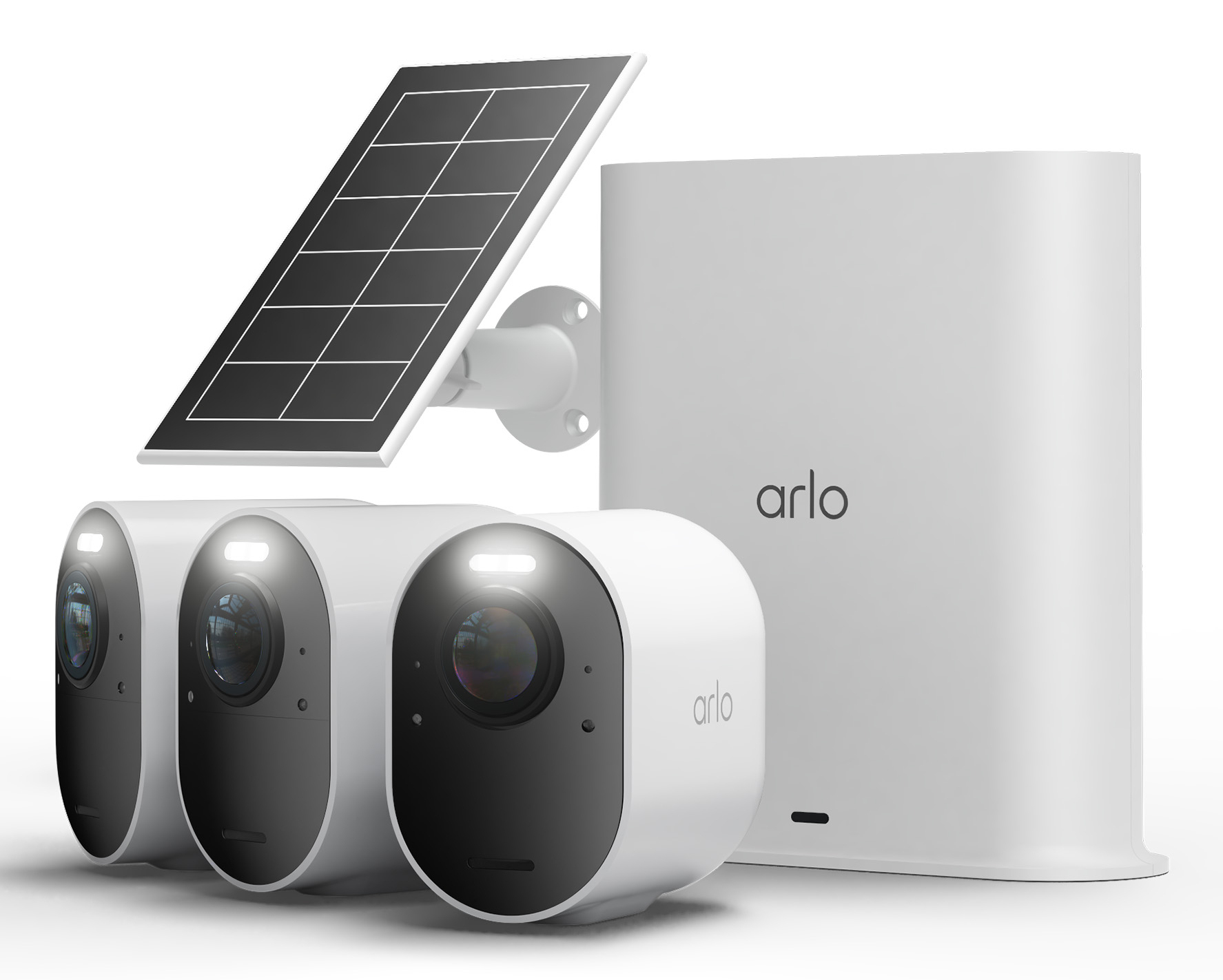Arlo Ultra 3 4K Netzwerk-Überwachungskamera 3er-Set mit Solarpanel