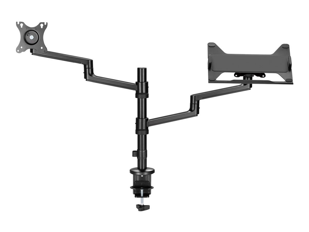 goobay 74417 Monitorhalterung mit Laptop-Arm Schwarz