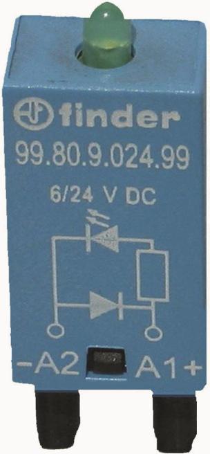 FINDER LED-Anzeige Freilaufdiode an Klemme A1 LED grün 99.80.9.024.99 (9980902499)