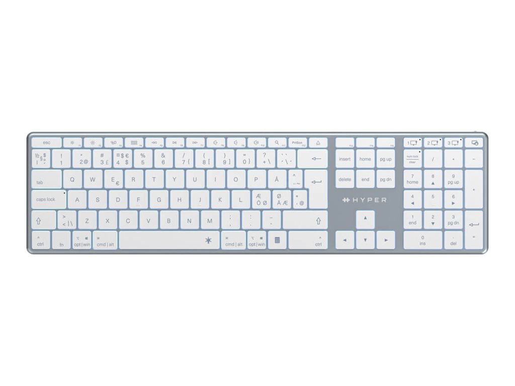 Targus HyperSpace Next Kabellose Bluetooth-Tastatur QWERTY Nordisch Nummernblock Space-grau