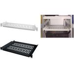 LogiLink 19" Fachboden, 1 HE, Festeinbau, (T)300 mm, grau (RAL9005), für LogiLink Netzwerkschränke, - 1 Stück (SF1C40G)