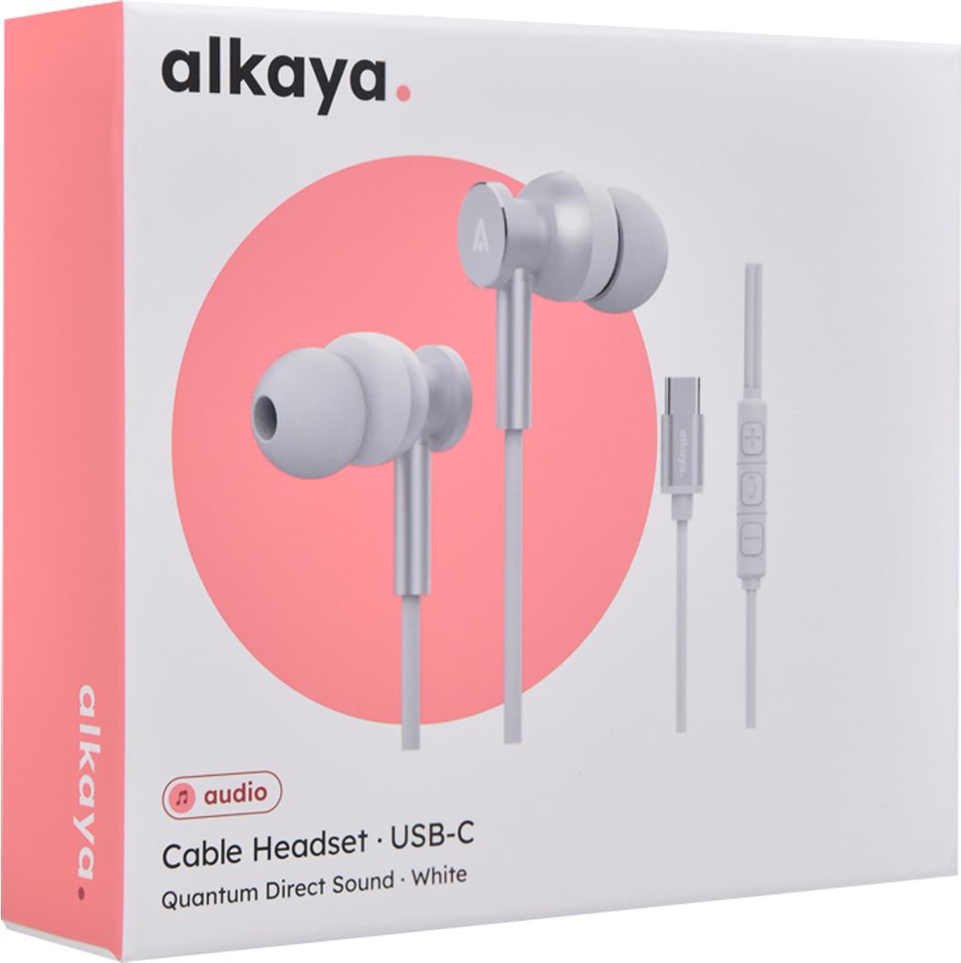 alkaya Quantum Direct Sound Kabel Headset weiss (BH-30005)