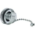 Telegärtner TOC Flanschutzkappe Messing vernickelt mit Kette  - 1 Stück (H60030A0000)