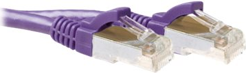 ACT Purple 1 meter LSZH SFTP CAT6A patch cable snagless with RJ45 connectors. Cat6a s/ftp lszh sng pl 1.00m (FB8701)