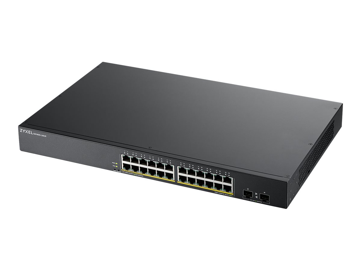 Zyxel GS1900-24HPv2 Managed Switch 24x Gigabit PoE+ 170W Schwarz