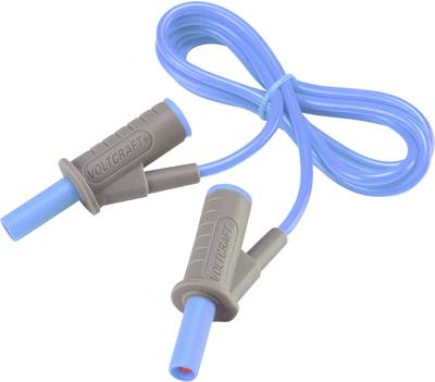 VOLTCRAFT Hochflexible Sicherheits-Messleitung [Lamellenstecker 4 mm - Lamellenstecker 4 mm] 1 m Blau MSB-501 10 A (VC-8063360)