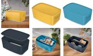 LEITZ Aufbewahrungsbox My Box Cosy, 5 Liter, gelb aus ABS-Kunststoff, Deckel mit Einrastfunktion, für - 1 Stück (5263-00-19)