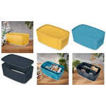 LEITZ Aufbewahrungsbox My Box Cosy, 5 Liter, gelb aus ABS-Kunststoff, Deckel mit Einrastfunktion, für - 1 Stück (5263-00-19)
