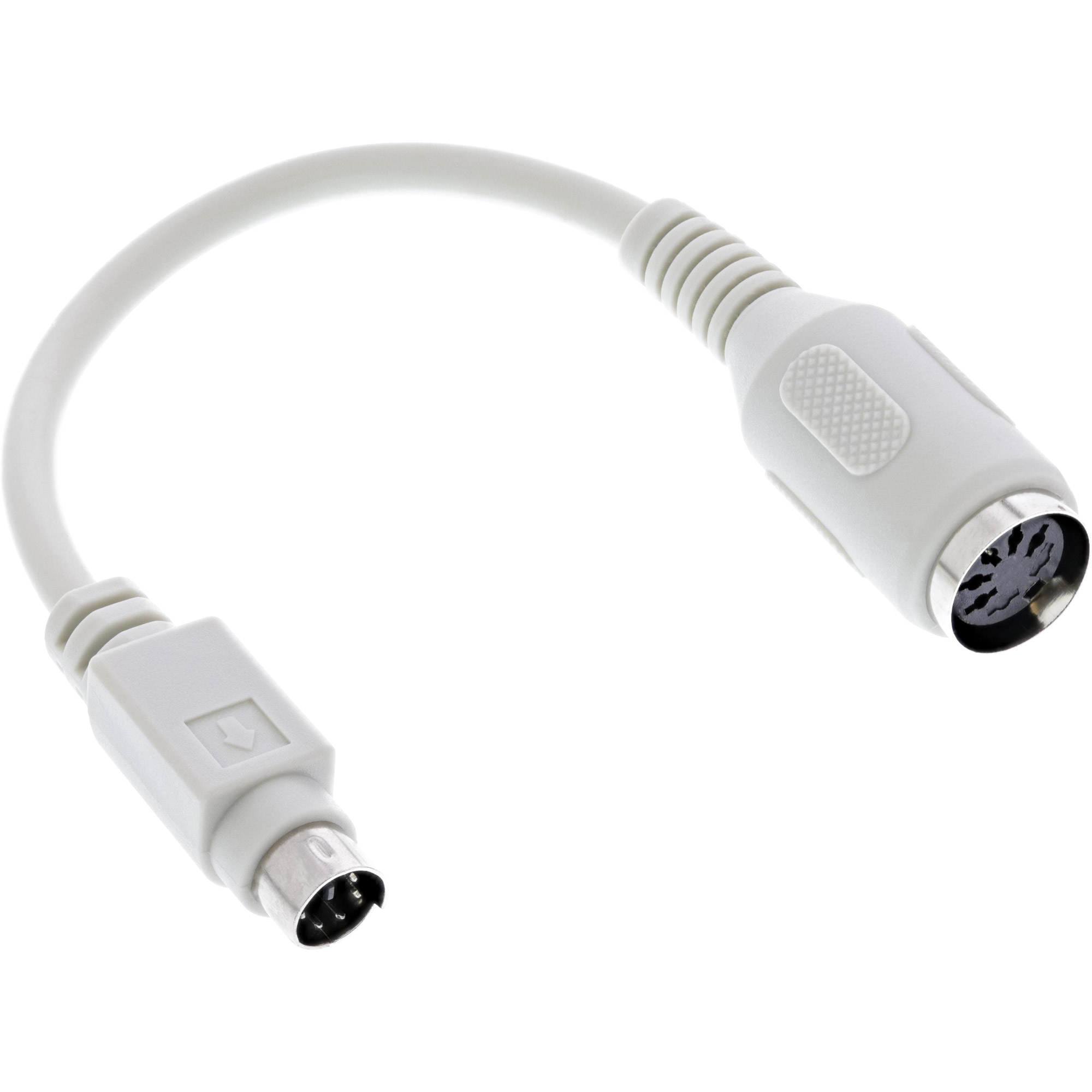InLine Tastatur-Adapterkabel 5pol DIN-Buchse an PS/2-Stecker 10 cm Beige