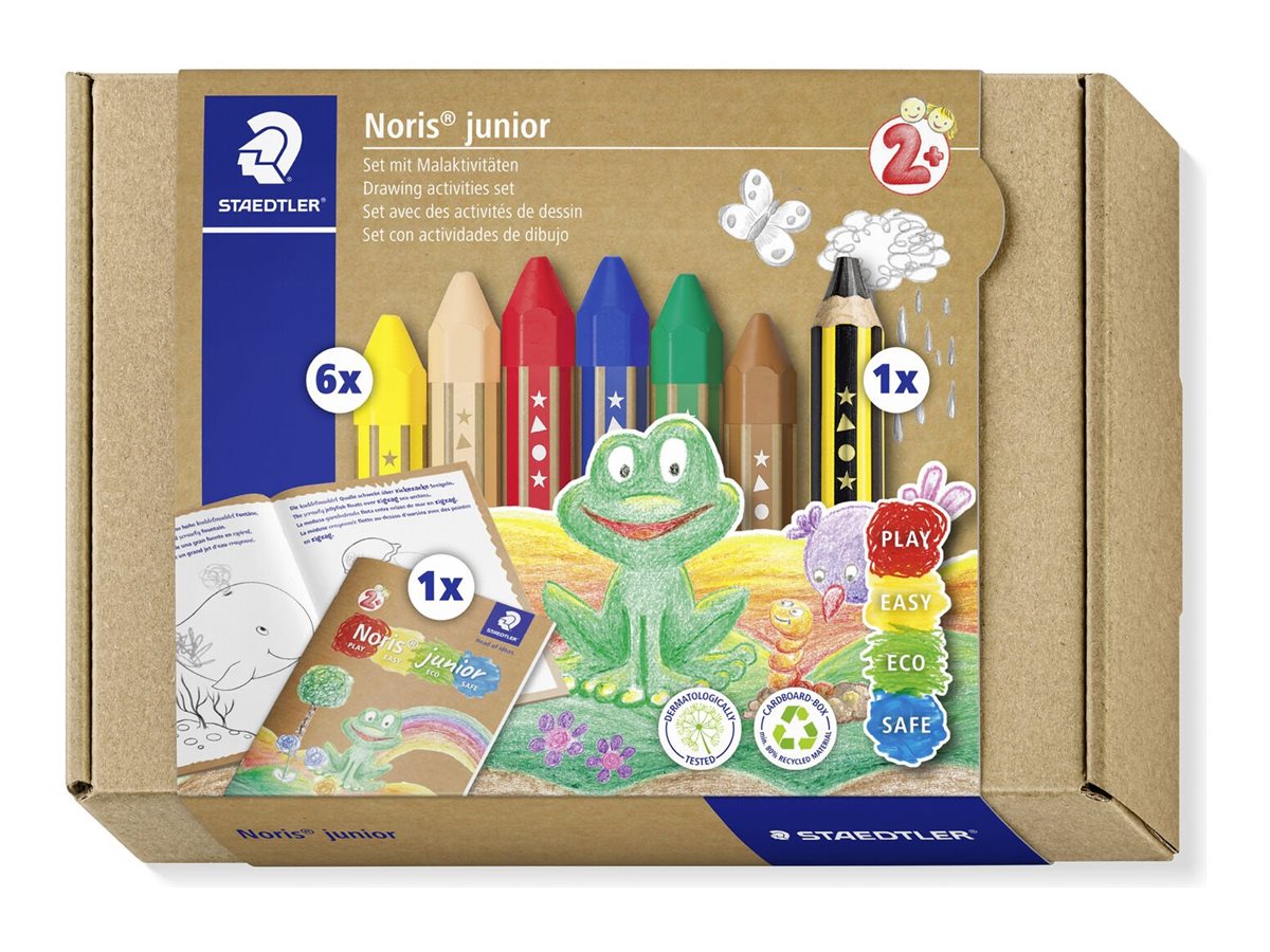 STAEDTLER Noris junior 61 C1 Wachsmalstift 6 Stück Mehrfarbig