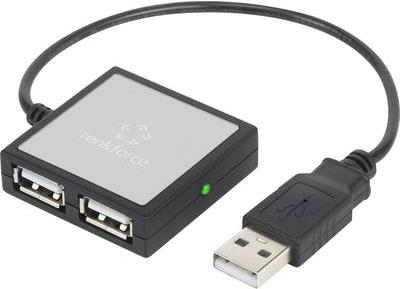 Renkforce 4 Port USB 2.0-Hub Silber (RF-4840290)