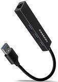 AXAGON HMA-GL3A Multiport-Hub, USB 3.0 Typ A, Gbit-LAN, 3x USB-A, microSD (HMA-GL3A)