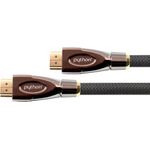 Anschlusskabel High-Speed-HDMI® mit Ethernet 4K2K / UHD, vergoldete Kontakte, OFC, Nylongeflecht schwarz, 1 m, PYTHON® Series (GC-M0015)