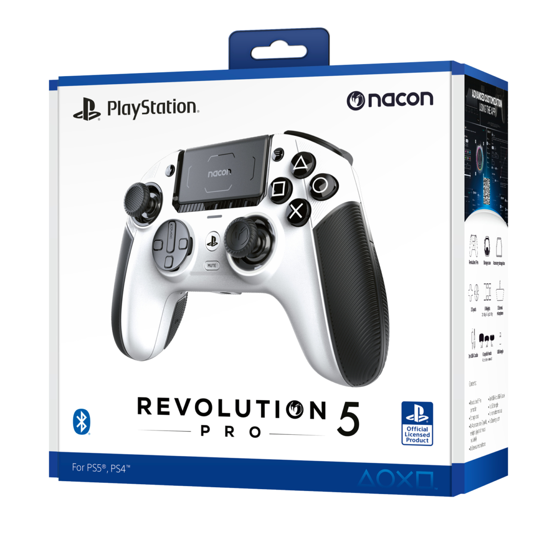 NACON Revolution 5 Pro kabelloser Controller PS5 PS4 PC Weiß