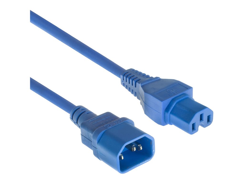 ACT AK5305 Stromkabel C14 - C15 1.2 m Blau