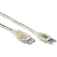 Delock Verlängerungskabel USB 2.0 Typ-A Stecker > USB 2.0 Typ-A Buchse 0,3 m transparent (82244)