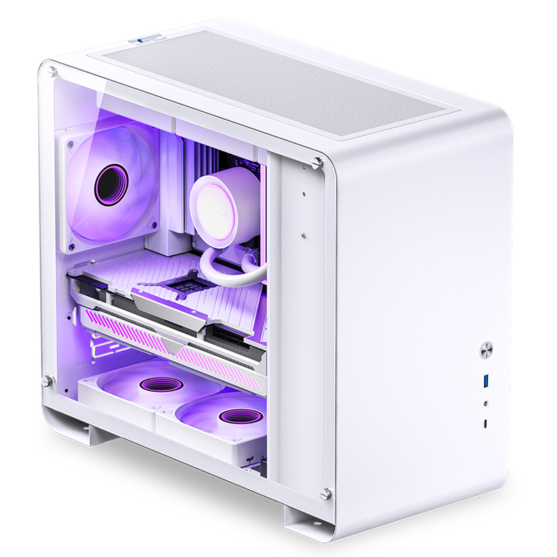 Jonsbo U4 Mini Mini Tower Systemgehäuse Tempered Glass Weiß