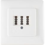 S/CONN maximum connectivity Telefon-Anschlußdose TAE NF/F, mit Metallrahmen, reinweiß-RAL9010, Unterputz (74051W)