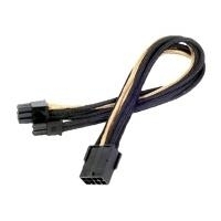 Silverstone PCI-8-Pin zu PCIe-6+2-Pin Kabel, 250mm - schwarz/gol (SST-PP07-PCIBG)