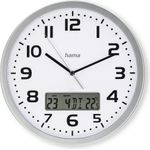 Hama DCF-Funkwanduhr Moorea mit Datums- und Temperaturanzeige O 30 cm (00185878)