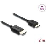 Delock Koaxiales High Speed HDMI Kabel Stecker zu Mini 8K 60 Hz mit (81688)