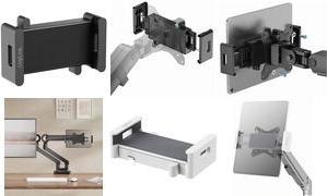 LogiLink Smartphone-/Tablet-PC-Halter für Monitorarm, weiß kompatibel mit 6,45 cm (4,7") (BP0204W)