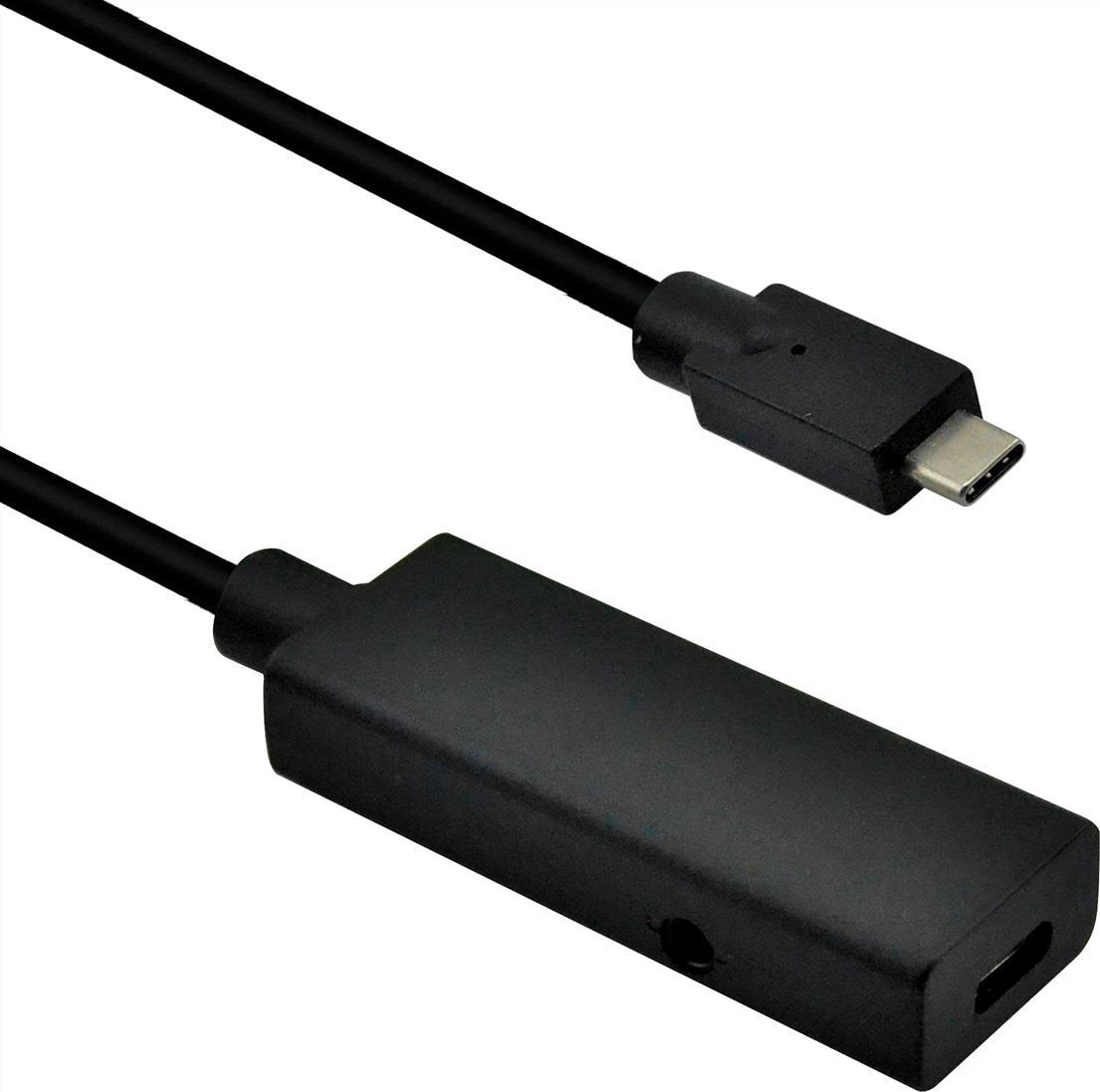 ROLINE USB 3.2 Gen 2 Repeater Kabel, C-C, ST/BU, nur Daten, 5 m (12.04.1105)