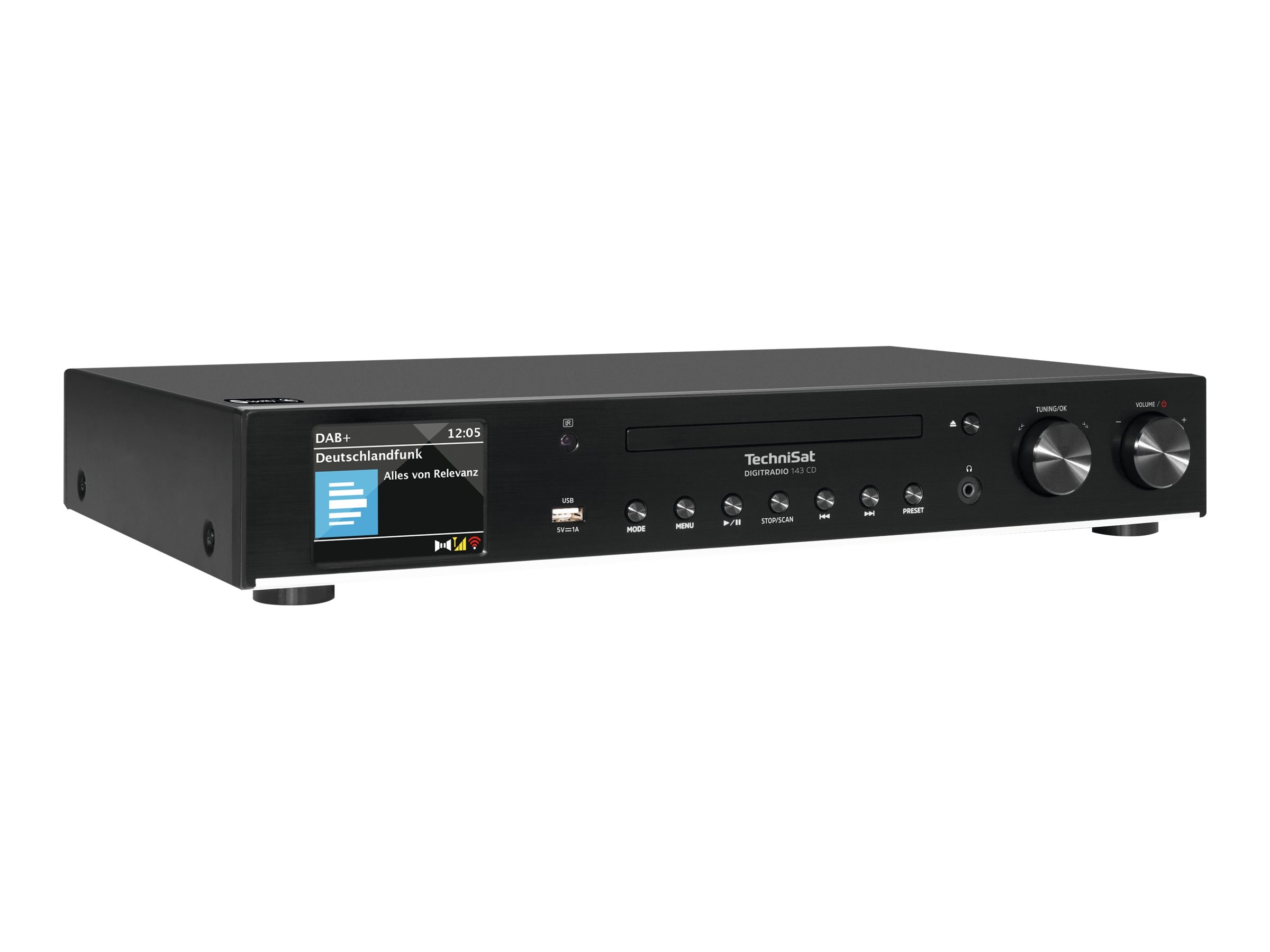 TechniSat DigitRadio 143 CD Audiosystem DAB+/FM/Internetradio Schwarz