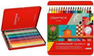 CARAN D'ACHE Buntstifte SUPRACOLOR SONDEREDITION, 18er Etui wasservermalbarer Künstleraquarellstift, weiche Mine, - 1 Stück (3888.418)