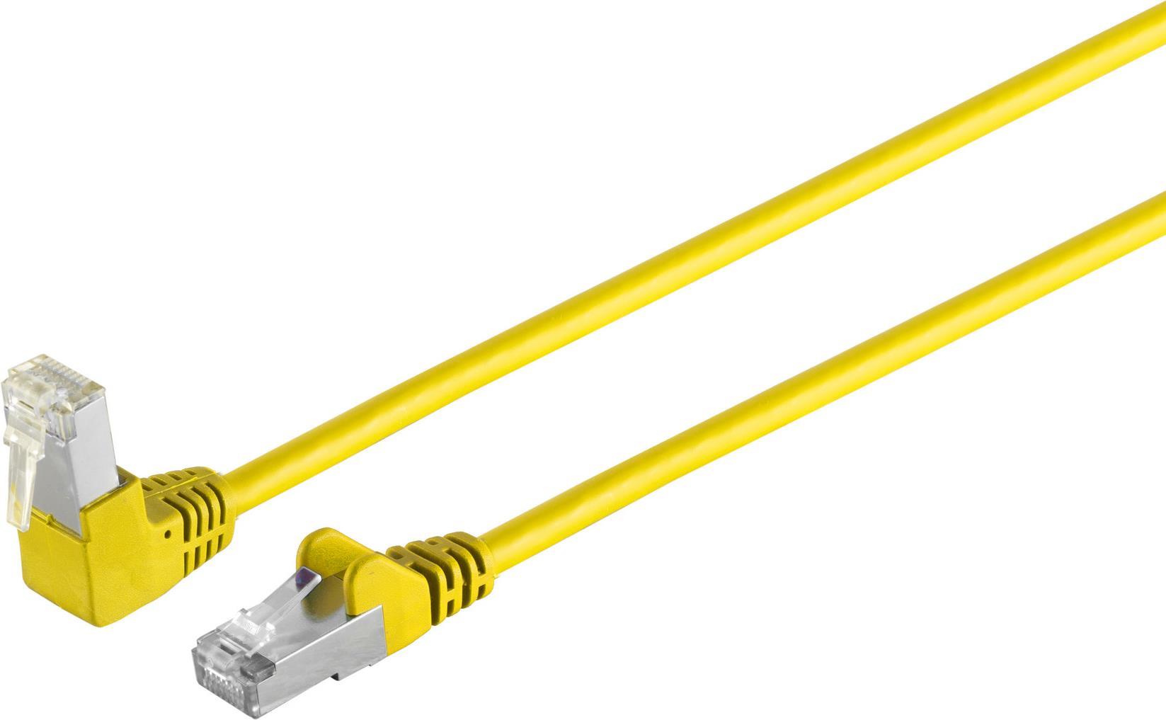 S/CONN maximum connectivity Netzwerkkabel-Patchkabel, cat 6, S/FTP, PIMF, Winkel-gerade, gelb, 10,0m (08-64072)