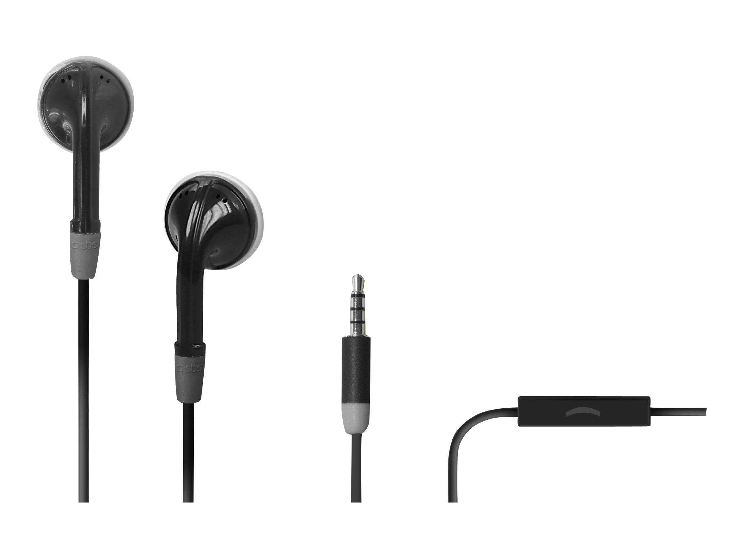 SBS Power Duo TE0CSE41K In-Ear-Headset mit Mikrofon 3,5 mm Schwarz