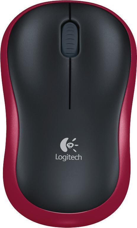 Logitech M185 Kabellose Maus Optisch 1000 DPI 3 Tasten Rot
