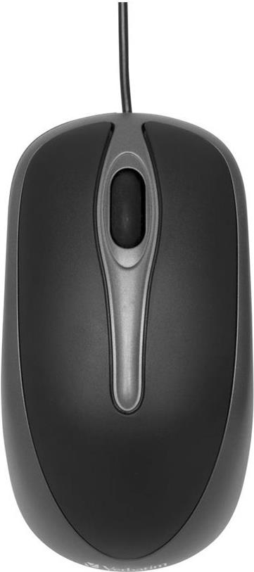 Verbatim Optical Desktop Mouse 49019 USB Optische Maus Schwarz, Grau