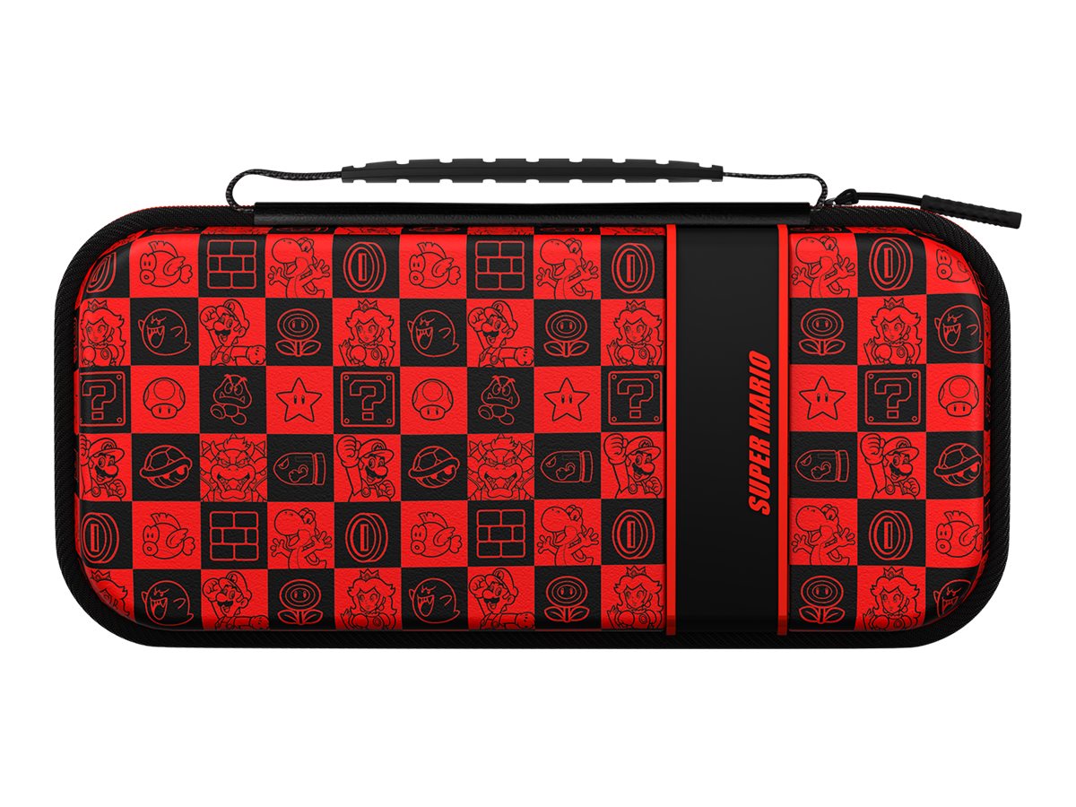 PDP Switch Travel Case Plus Mario Icon Glow in the Dark Schwarz, Rot