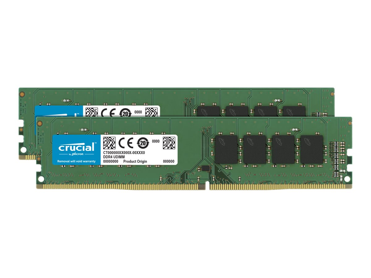 Crucial DDR4 32 GB RAM Kit (2x16 GB) 3200 MHz CL22 DIMM 288-PIN Grün