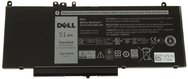 Dell Battery 7,4V 51Wh (Latitude Series) ((G5M10)) (K9GVN)